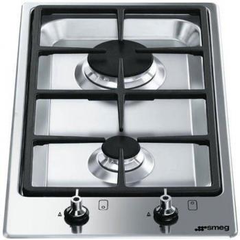 Smeg PGF32G - Encimera de gas con 2 quemadores