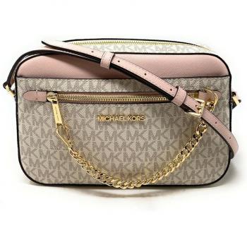 Michael Kors Women's Jet Set Large East West Chain Crossbody Bag - Beige, One Size