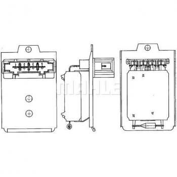Controlador de ventilador MAHLE ORIGINAL ABR 18 000P con resistencia integrada