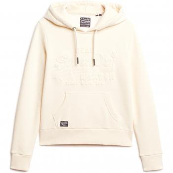 Superdry Sudadera con Capucha Embossed para Mujer en Color Beige