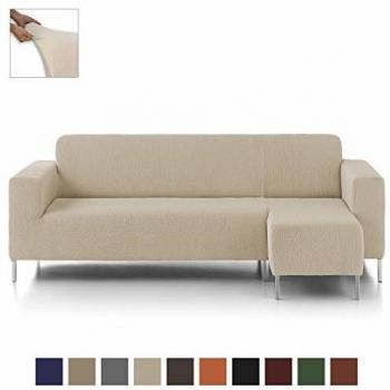 Eiffel Textile Nimes Funda sofá Brazo Corto Derecha, Algodón, Marfil, Tres Plazas