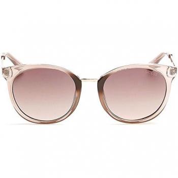 Guess Beige/Dorado Brilliance Brown Gradient Sunglasses, Female, Size: 52 MM, Model GU7459 57F 140 mm, Pink Transparent Rose/Brown Shaded Sunglasses