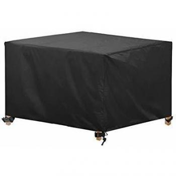 Awnic Funda Mesa Jardín Impermeable, Funda Protectora Muebles Exterior Impermeable Tela Oxford Resistente al Desgarro 125x125x71cm