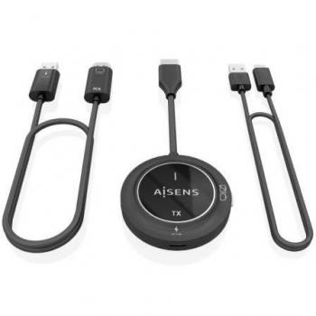 Adaptador Transmisor de Vídeo Inalámbrico HDMI Aisens 1080P 30m Plug and Play Negro