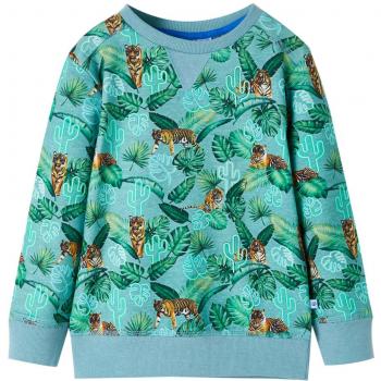 Sudadera infantil verde claro melange 116