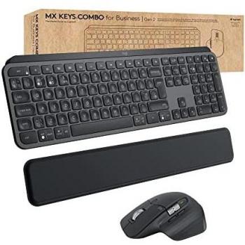 Logitech MX Keys Combo for Business Gen 2 Teclado y Ratón Inalámbrico RF Wireless + Bluetooth QWERTY Español Grafito
