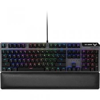 Asus TUF Gaming K7 - Teclado Mecánico óptico, 2.5 Veces más ràpido, Reposamuñecas, RGB, Macros, configura con la versión Software Armoury II