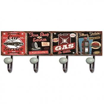 Percha Garage Signes Grimalt By SIGRIS - Perchero Decoración Pared Metal Negro 18x7x40cm