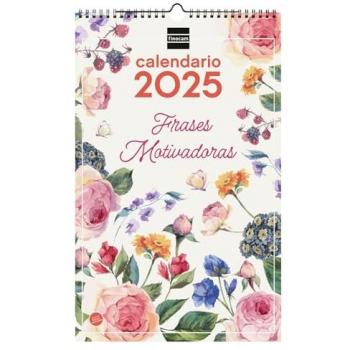 Calendario Anual de Pared Finocam 2025 con Frases Motivadoras y Espacio para Anotaciones