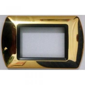 Placas de ABS Compatibles para Serie Living International - Placa Oro Lucido - 3 Foros