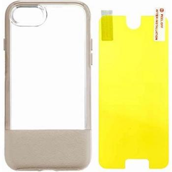 Otterbox Slim bundle, Pack Funda Anti Caídas Fina y Protector de Pantalla Cristal Templado, Trasera iPhone 8 Plus/7 Plus Beige, Color Transparente