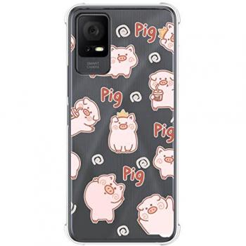 Funda Silicona Antigolpes para TCL 406 con diseño de Cerdos y Dibujos