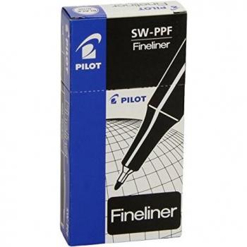 Pilot Fineliner - Paquete de 12 Plumas estilográficas, Negro