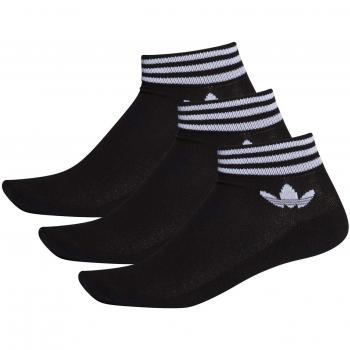 Adidas Originals Trefoil Ankle Socks 3-Pack - Black/White Unisex