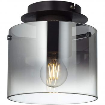 Lámpara de Techo Beth 20cm Café/Vidrio Ahumado E27 1x60W Dimmable