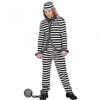 WIDMANN wdm72938 ? Disfraz para niños carcerato blanco y negro