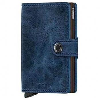Cartera SECRID Miniwallet Vintage Blue - MV-BLUE, tipo: cartera, características: diseño compacto, material de cuero vintage, sistema de bloqueo RFID, capacidad para tarjetas y billetes