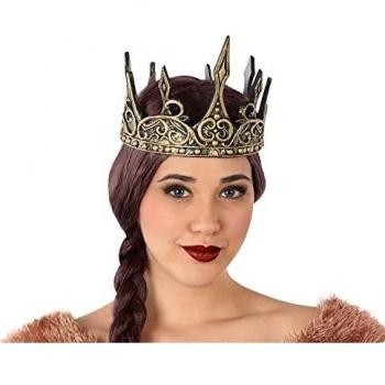 Corona de Fiesta BB Carnival-Corona Reina Dorado, ideal para celebraciones y eventos festivos, diseño elegante con detalles dorados, ajustable para mayor comodidad, fabricada en materiales ligeros y duraderos