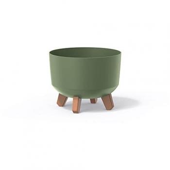 Macetero Gracia Verde Tierra 29x29x22 cm Sin Depósito 9,8 L