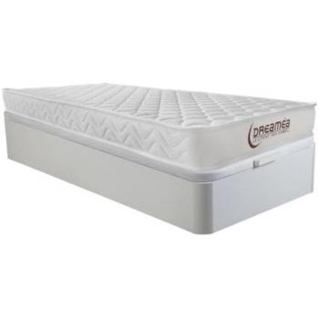 Conjunto de canapé abatible blanco + colchón viscoelástico 15cm - PELOPS de DREAMEA 90 x 190 cm