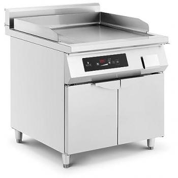 Plancha de inducción 720 x 610 mm lisa 10000 W con temporizador 0-180 min y rango de temperatura 80-300 °C - Royal Catering