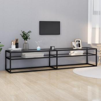 Mueble para TV de vidrio templado 200x40x40.5 cm - Mueble de salón, mesa de TV, mueble televisor