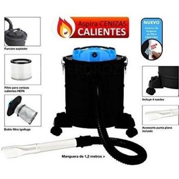 Aspirador de Cenizas Calientes Dipremiuminox Bikain 1200W con Capacidad de 20L