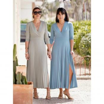 Vestido pastel plisado río s azul cielo - mariquita trasquilá