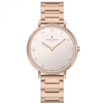 Reloj analógico de cuarzo para mujer Pierre Cardin Belleville Tribute CBV.1122 en oro rosa, talla única