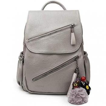 Bolso Mochila Cuero Mujer Antirrobo Mochilas Mujer Casual, JOSEKO Ligero de PU Impermeable Mochila de Viaje de Gran Capacidad Bolsa de Hombro Convertible con Adorno Colgante Tassel