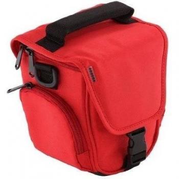 Trendz - Funda con Correa Universal para cámara compacta Avanzada, Color Rojo