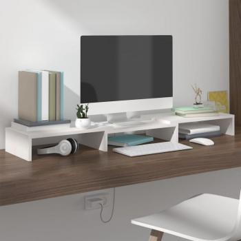 Soporte para monitor de madera maciza de pino 80x24x10,5 cm