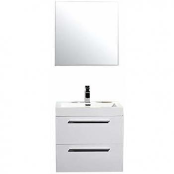 Mueble de baño Bernstein M600 en blanco con espejo LED opcional 2137
