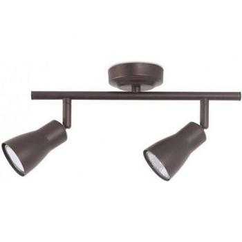 Foco Interior Safran Marrón Acero Doble GU10 8W 1099Lm