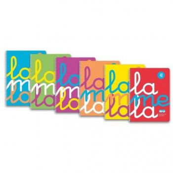 Lamela Cuaderno Espiral 80H Folio 90gr Cuadrovía 4mm Tapa PP Pack 6 Ud c/Surtidos