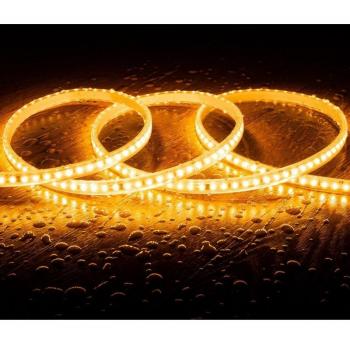 Tira LED Regulable 220V SMD2835 120LED/m 1000 lm/m IP65 Ancho 12mm Corte cada 10cm Blanco Cálido 1m