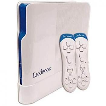 LEXIBOOK- Consola de Videojuegos, 200 Juegos y Controladores inalámbricos, Blanco/Azul