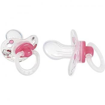 Tigex 80600256 - Pack de 2 chupetes fisiológicos, de 6 meses en adelante, diseño Hello Kitty, color rosa