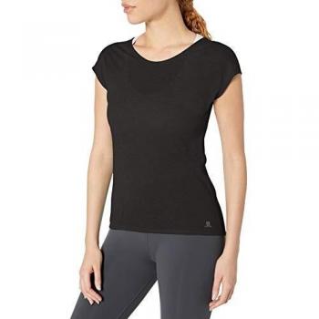 SALOMON Coet SS tee Camiseta De Manga Corta, Mujer, Black/Heather, L