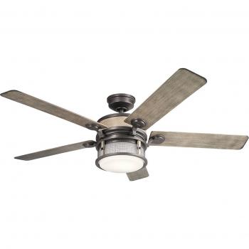 Ventilador de Techo Kichler LED Ahrendale Gris Envejecido 42 cm