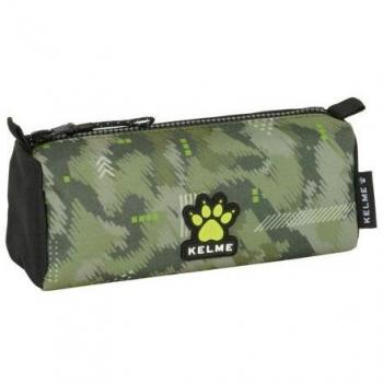 Estuche Escolar Kelme Travel Negro Verde 21 x 8 x 7 cm