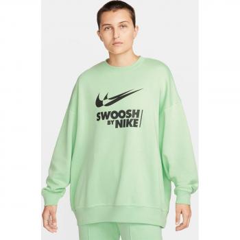 Nike Sportswear Women's T-shirt - Green - Size: 2X-Small; Nike Sweatshirts Female - Green/Black Crewneck Sweatshirt with Swoosh Logo - Size: S
