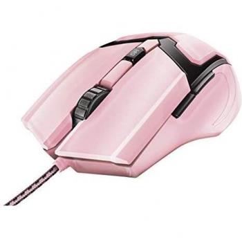 Trust GXT 101P GAV - Ratón Gaming de 4800 PPP con 6 Botones e iluminación, Rosa