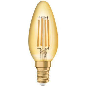 Ledvance Vintage 1906 LED E14 Vela Oro 4W 410lm - 824 Luz muy Cálida
