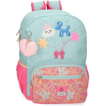 Enso Mochila Porta Ordenador Ballons de 32 cm x 42 cm x 14 cm con Dos Compartimentos en Poliéster Multicolor