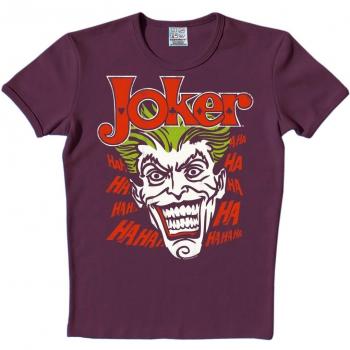 Logoshirt Camiseta Batman - Joker - DC Comics - Camiseta con Cuello Redondo Violeta - Diseño Original con Licencia, Talla S
