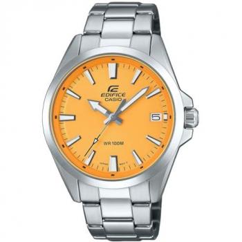 Casio Edifice Classic Men's Quartz Watch with Stainless Steel Band and Date Display - Model EFV-100D-9AVUEF
