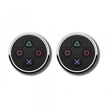 Numskull Manschettenknöpfe - Cufflinks Im Playstation Controller Button Design - Schwarz - Silber [Importación Alemana]