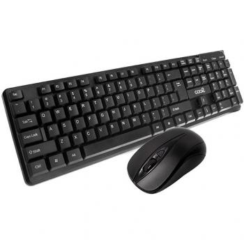 Cool California Kit - Teclado Español USB + Ratón Inalámbricos Negro