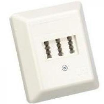 Set de Montaje en Superficie para Dosses UPK CAT5/6, Color Blanco, incluye 5 Unidades y Conectores Universales de Telecomunicaciones